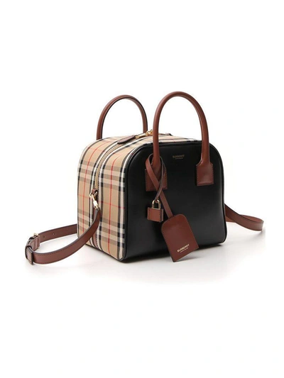 Shop Burberry Vintage Check Cube Bag In Multi