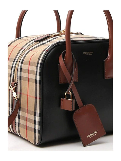 Shop Burberry Vintage Check Cube Bag In Multi