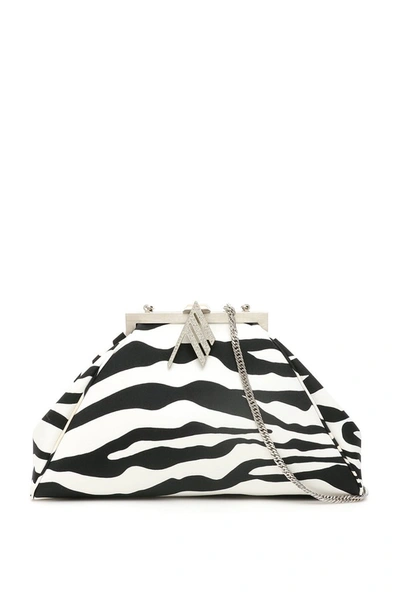 Shop Attico The  Zebra Print Clutch Bag In Multi