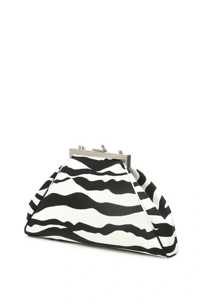 Shop Attico The  Zebra Print Clutch Bag In Multi
