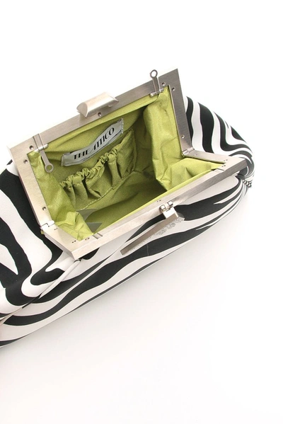 Shop Attico The  Zebra Print Clutch Bag In Multi