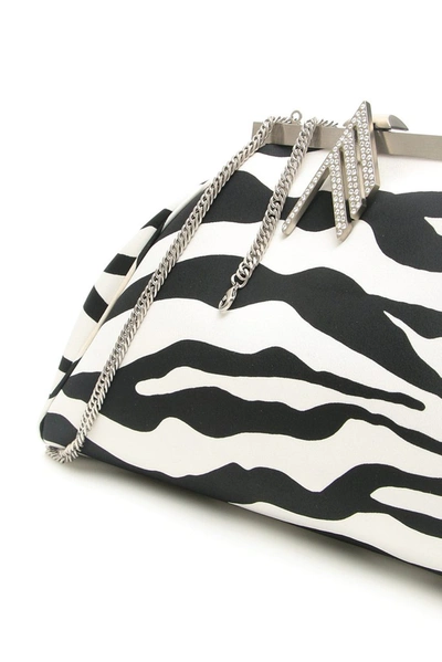 Shop Attico The  Zebra Print Clutch Bag In Multi