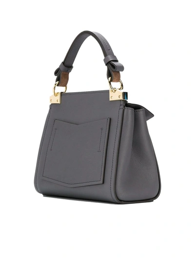 Shop Givenchy Mystic Mini Tote Bag In Grey