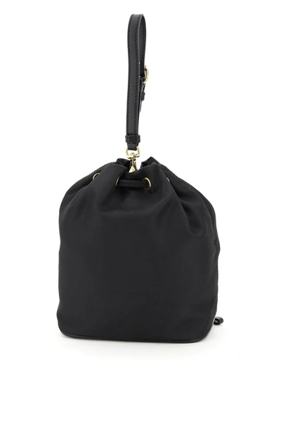 Shop Moschino Teddy Bear Cake Bucket Bag In Black