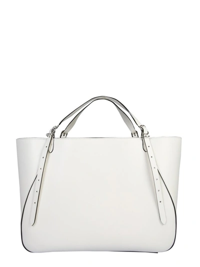 Shop Jimmy Choo Varenne Logo Tote Bag In White