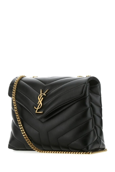 Shop Saint Laurent Loulou Matelassé Small Shoulder Bag In Black
