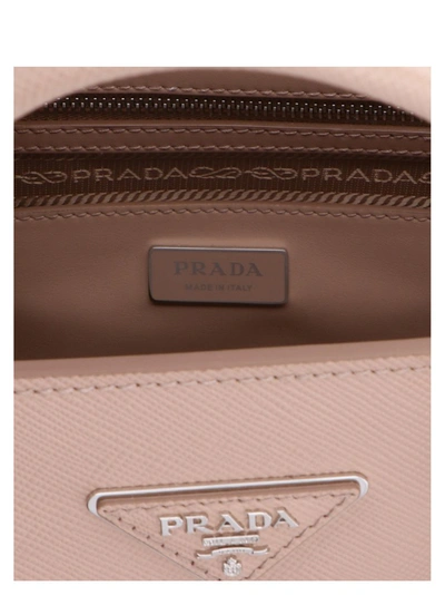 Shop Prada Galleria Tote Bag In Beige