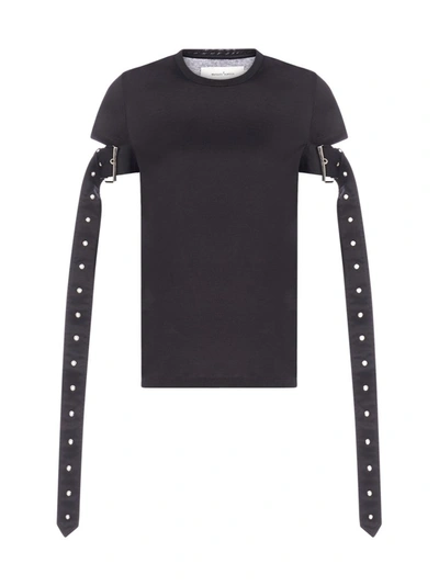 Shop Marques' Almeida Marques'almeida Belt Sleeve Top In Black