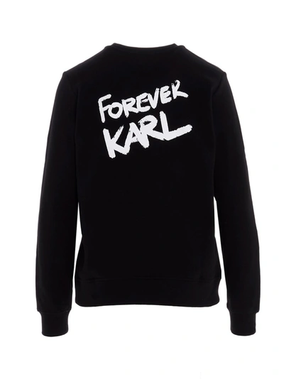 Shop Karl Lagerfeld Forever Karl Sweatshirt In Black