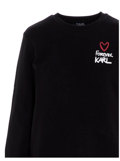 Shop Karl Lagerfeld Forever Karl Sweatshirt In Black