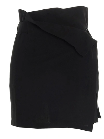 Shop Ann Demeulemeester Wrap Mini Skirt In Black