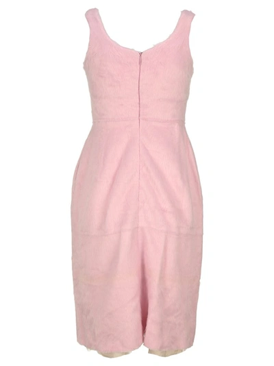 Shop Ambush Faux Fur Dress In Pink