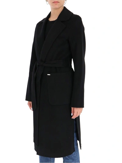 Shop Michael Michael Kors Belted Coat In Black