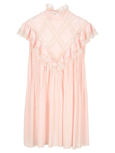 Shop Philosophy Di Lorenzo Serafini Ruffled Mini Dress In Pink