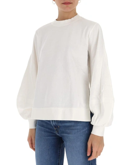 Shop Ganni Isoli Oversized Sweatshirt In White