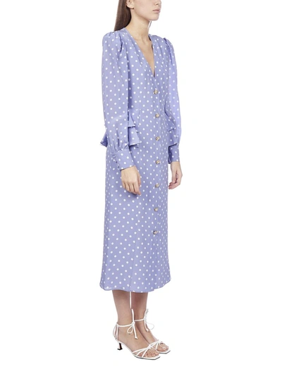 Shop Alessandra Rich Polka In Purple