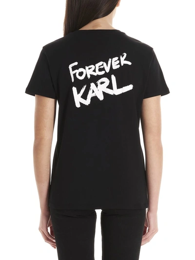 Shop Karl Lagerfeld Forever Karl T In Black
