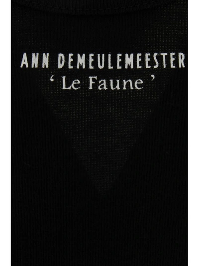Shop Ann Demeulemeester Le Faune Logo Tank Top In Black