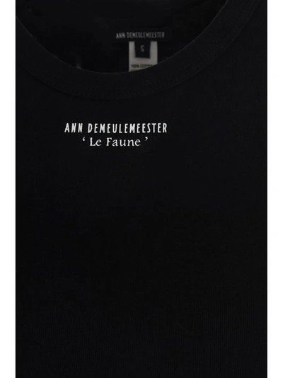 Shop Ann Demeulemeester Le Faune Logo Tank Top In Black