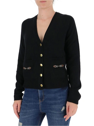 Shop Gucci Horsebit Cardigan In Black