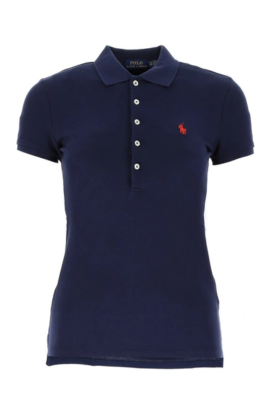 Shop Polo Ralph Lauren Fitted Polo Shirt In Blue