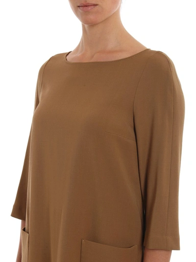 Shop Max Mara Siri Dress In Brown