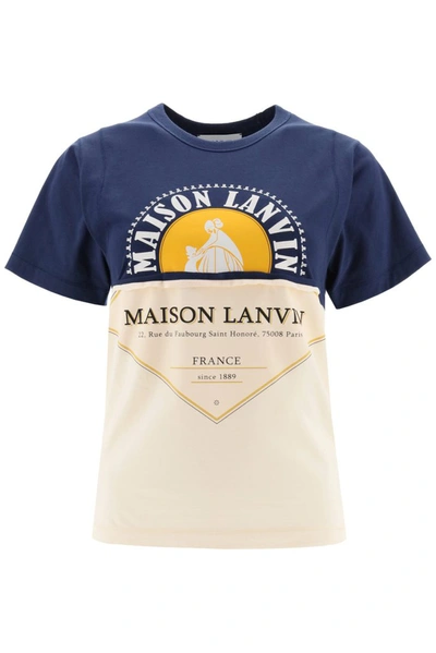 Shop Lanvin Two Tone T In Multi