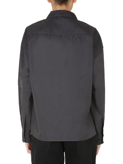 Shop Lemaire Oversized Wrap Around Shirt In Grey