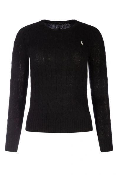 Shop Polo Ralph Lauren Cable Knit Sweater In Black