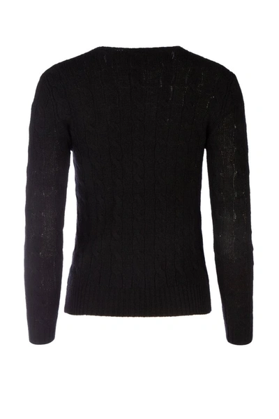 Shop Polo Ralph Lauren Cable Knit Sweater In Black