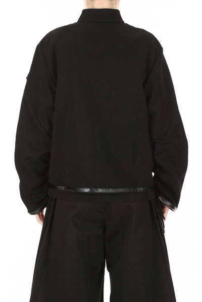 Shop Moncler Genius Moncler X Noir Kei Ninomiya Floral Applique Bomber Jacket In Black