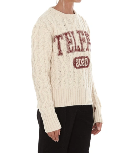 Shop Telfar Logo Sweater In White