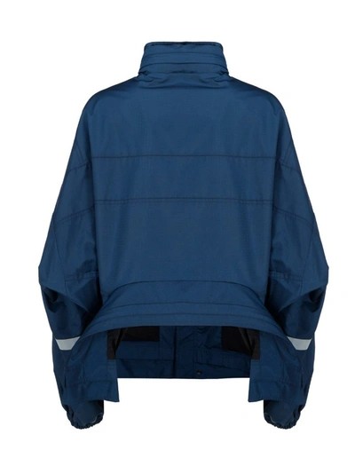 Shop Balenciaga Upside Down Jacket In Blue