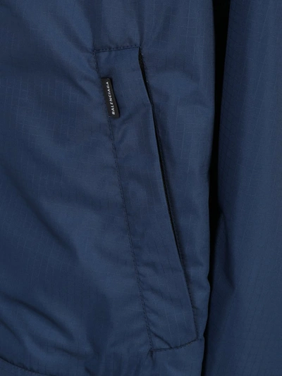 Shop Balenciaga Upside Down Jacket In Blue