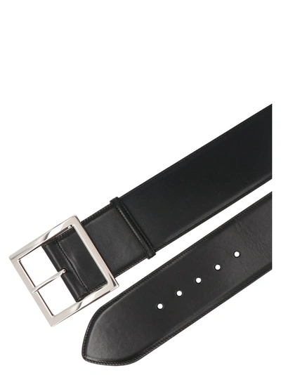 Shop Alexander Mcqueen Square Wide Belt In Black