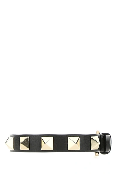 Shop Valentino Garavani Rockstud Bracelet In Black