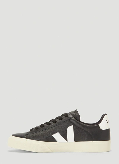 Veja Campo Easy Two-tone Leather Trainers In Black | ModeSens