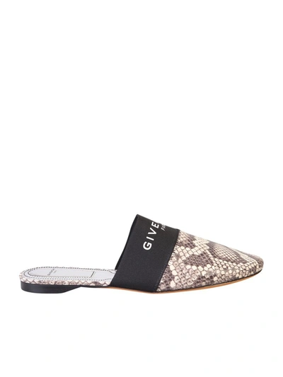 Shop Givenchy Logo Printed Mules In Multi