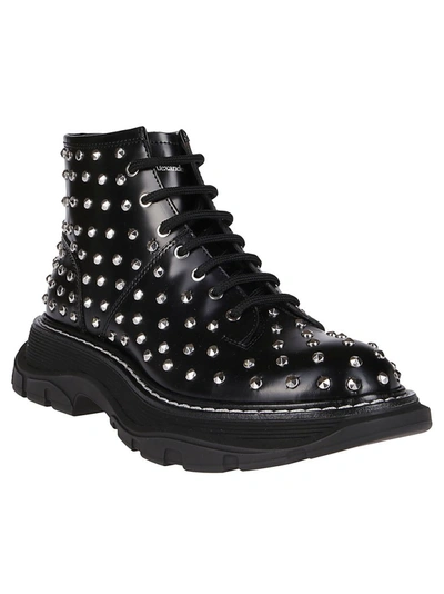 Shop Alexander Mcqueen Studded Lace In Black