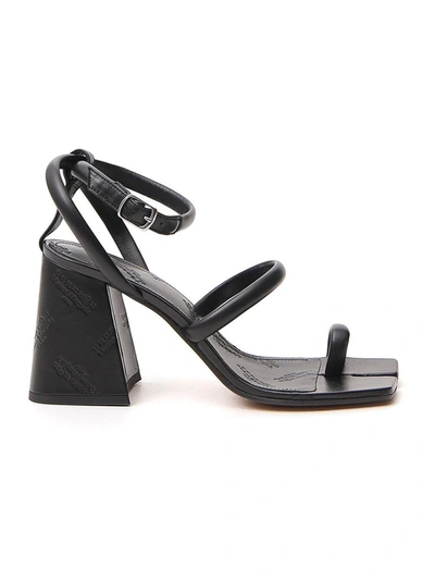 Shop Maison Margiela Tabi Strapped Sandals In Black