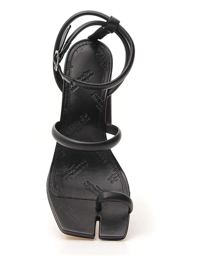 Shop Maison Margiela Tabi Strapped Sandals In Black