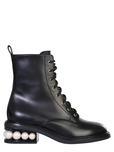 Shop Nicholas Kirkwood Casati Combat Boots In Black