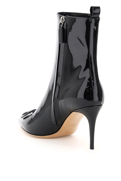 Shop Valentino Vlogo Ankle Boots In Black