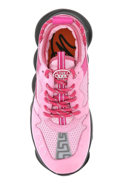 Versace Chain Reaction Women's Pink Neoprene Athletic Shoes