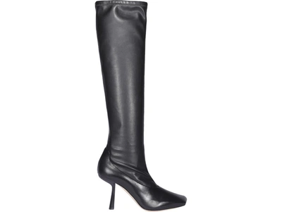 Shop Jimmy Choo Myka 85 Knee High Boots In Black