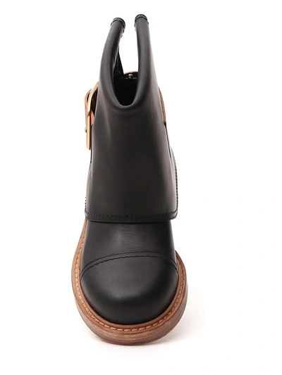 Shop Alexander Mcqueen Cuff Boots In Black