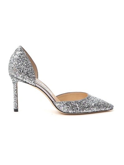 Shop Jimmy Choo Esther Pumps In Silver