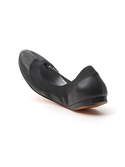 Shop Givenchy Logo Ballerina Shoes In Black