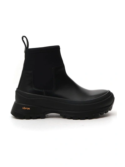 Shop Jil Sander Chunky Sole Boots In Black