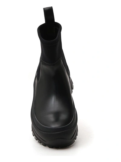 Shop Jil Sander Chunky Sole Boots In Black